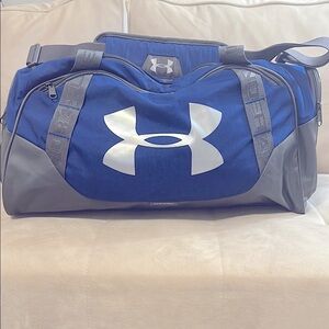 Under Armour Blue and Gray Duffel Bag with Sporty Design
